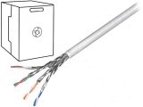 Cable F/UTP PARES APANTALLADOS CAT 6 FLEXIBLE CCA 4x2x0.57mm PVC gris