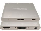 ADAPTADOR USB2.0 a HDMI + VGA + Audio Digital