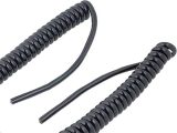 Cables en espiral con protección PUR para electrónica color de aislamiento negro