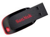 PENDRIVE SANDISK CRUZER BLADE – 32GB – USB2.0 – DISEÑO NEGRO / ROJO