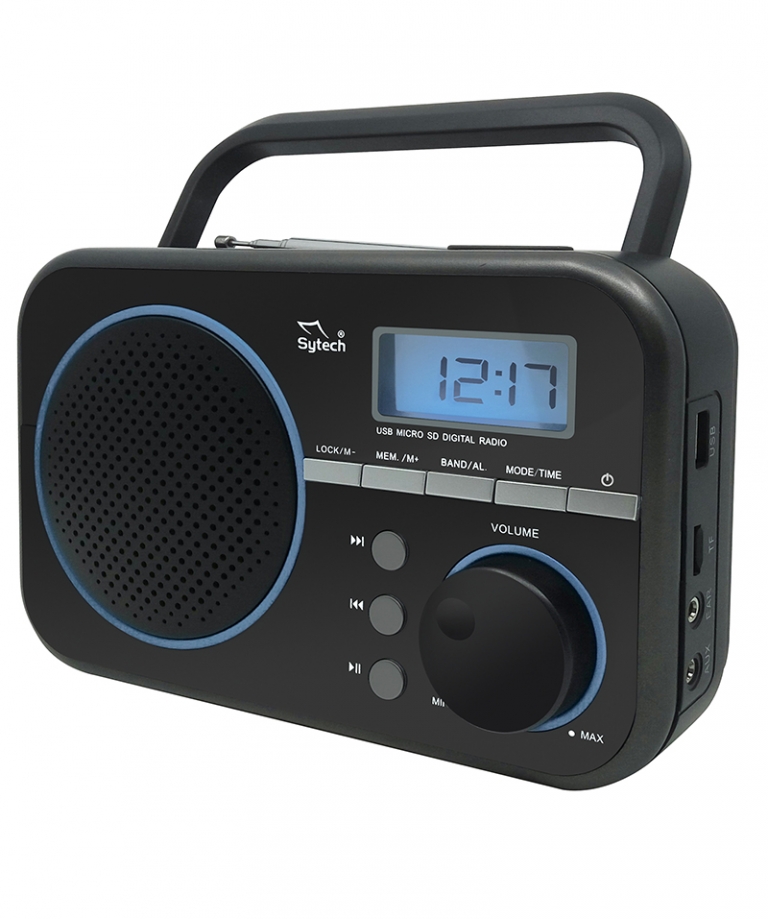 RADIO DIGITAL PORTATIL AM/FM, PILA Y RED (SYTECH) SY1659 COMPEL