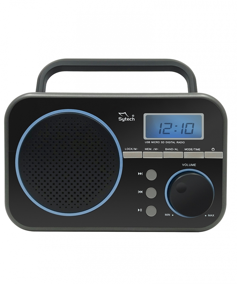 RADIO DIGITAL PORTATIL AM/FM, PILA Y RED (SYTECH) SY1659 COMPEL