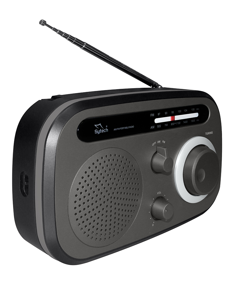 RADIO ANALOGICA PORTATIL AM/FM, PILA Y RED (SYTECH) SY1657 COMPEL