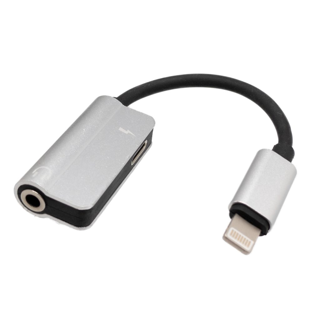 Adaptador Lightning a Lightning + 3,5mm Jack, audio + carga COMPEL