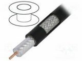 Cable: concéntrico RG11 1×75Ω hilo CCS PVC negro 10,16mm