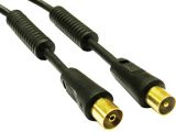 Cables 9,5mm. TV Macho-Hembra con ferritas (blister)