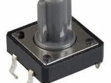 Micro pulsador THT 12x12mm altura de botón 12 mm medida desde PCB
