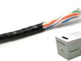 Cable S/UTP CAT 6 CCA 4x2x0.57mm PVC NEGRO PARA EXTERIOR