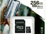 TARJETA MICROSD XC – 256GB + ADAPTADOR KINGSTON CANVAS SELECT PLUS – CLASE 10 – 100MB/S