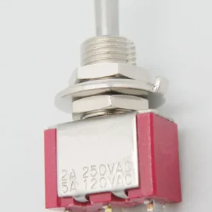 Interruptor de palanca 1 cto 3 Posiciones SP3T (ON)-OFF-(ON) Dimensiones de cuerpo 9,5x5x8mm