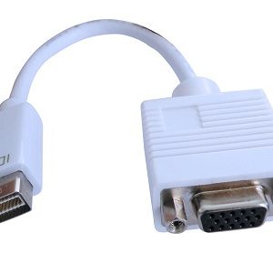MINI DVI 32P. MACHO - HDB15 (VGA) HEMBRA, 0,2m (PARA APPLE)