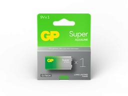 Pila Alcalina GP 9.0V / 6LF22 / Block / 6LR61 - Blister de 1 unidad