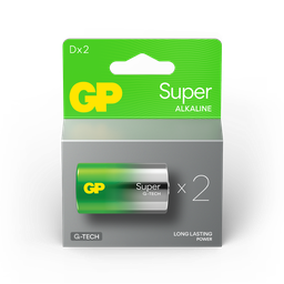 Pilas Alcalinas GP D / LR20 / Mono / AM1 / 1.5V - Blister de 2 unidades