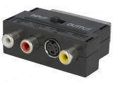 ADAPTADOR  EURO MACHO – 3xRCA + S-VHS C/INTERRUPTOR