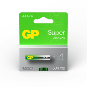 Pilas Alcalinas GP AAA / LR03 / AM4 / Micro / 1.5V-Blister de 4 unidades