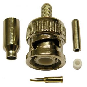 BNC Macho Crimpar para RG-174 PTFE (teflón)