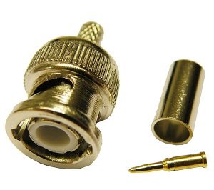 BNC Macho Crimpar para RG- 58  PTFE (teflón)