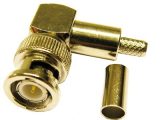 BNC Macho acodado crimpar para RG-58