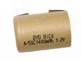 Acumulador Ni-Cd  4/5SC 1,2V  1400mAh    conexiones para soldar