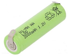 Acumuladores Ni-MH AA, R6 1,2V   conexiones para soldar