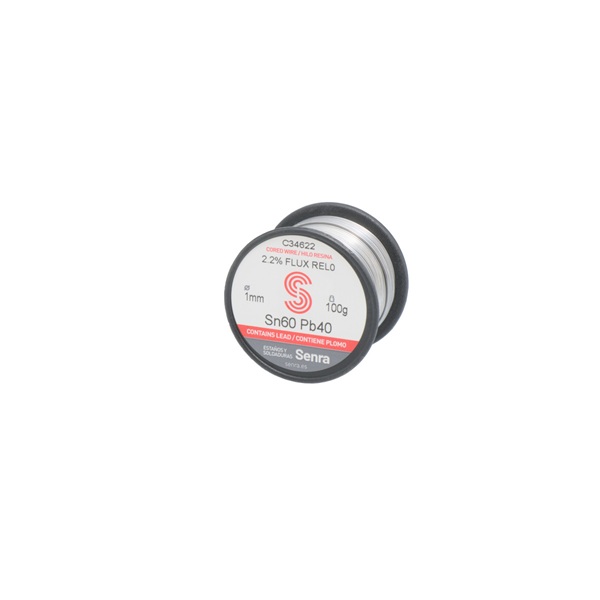 Estaño Sn60Pb40 fundente 2.2% ROL0 Marca SENRA