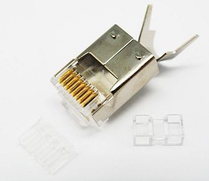 RJ-45 (8P8C)+GUIA BLINDADO  PARA CAT.7
