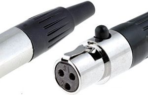 Conectores  mini XLR hembras aereas