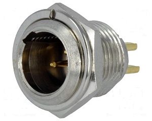 Conectores hembra mini XLR macho para soldar; Ø11mm