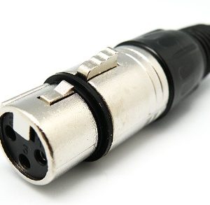 Conector XLR hembra 3 PIN de NIKEL recta aérea