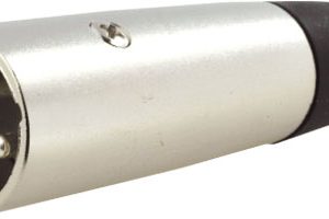 Conector XLR macho 3 PIN recto aéreo