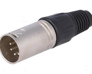 Conector XLR macho 5 PIN recto aéreo