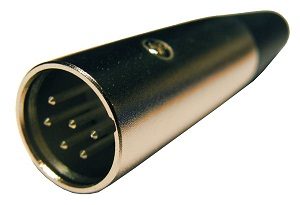 Conector XLR macho 6 PIN recto aéreo