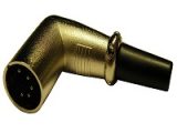 Conector XLR macho 5 PIN acodado aéreo
