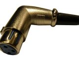 Conector XLR hembra 3 PIN acodado aéreo