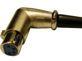 Conector XLR hembra 4 PIN acodado aéreo