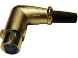 Conector XLR hembra 5 PIN acodado aéreo