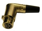 Conector XLR hembra 6 PIN acodado aéreo