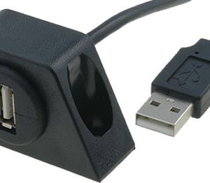 Soporte USB A conector macho/hembra con agarres de montaje