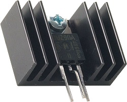 Disipador extruído TO220 anodizado negro