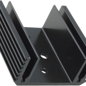 Disipador extruído U TO3 negro L:50mm; W:50mm; H:21mm aluminio