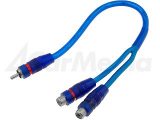 Conexión RCA macho / 2 RCA hembra