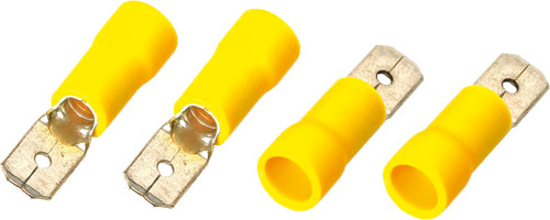 Conectores planos macho pre aislados