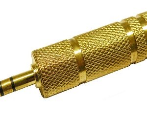 Adaptador 3.5mm ESTEREO MACHO - 6.4mm ESTEREO HEMBRA, DORADO