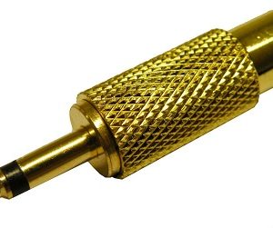 Adaptador 3.5mm MONO MACHO - RCA HEMBRA, DORADO