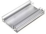 Disipador extruído U 70 mm ancho x 19 mm alto