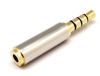 Adaptador 2.5mm 4C Hembra a 3.5mm 4C Macho