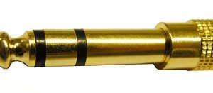 Adaptador 6.4mm ESTEREO MACHO - 3.5mm ESTEREO HEMBRA METÁLICO