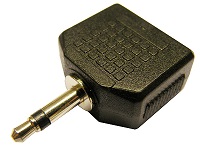 Adaptador  3.5mm MONO MACHO - 2x3.5mm ESTEREO HEMBRA