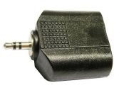 Adaptador 3.5mm ESTEREO MACHO – 2x 6.4mm ESTEREO HEMBRA