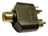 Adaptador RCA HEMBRA – 2x RCA MACHO